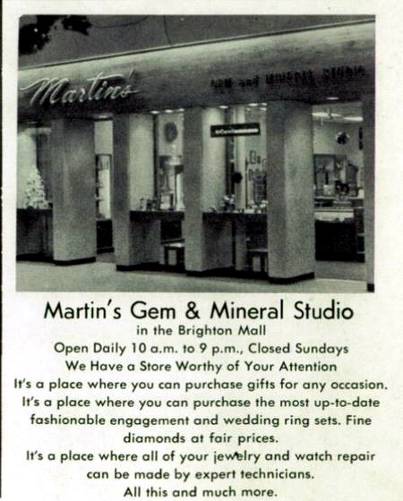 Brighton Mall - Martins Gem And Mineral 1974 (newer photo)